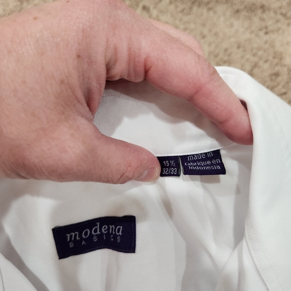 Men's white button down 15.5 - Picture 2 of 3